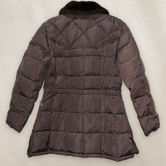 Vintage 70s Ms. Pioneer Puffer Coat Jacket Northern Down Full Zip Brown Women Lg - Picture 2 of 8